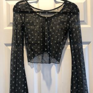 Glitter Star Fisnet Top **NEVER WORN**